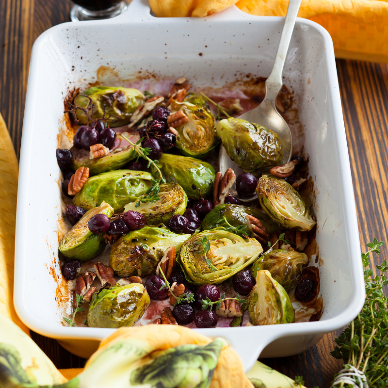 5 Ingredient Brussels Sprouts With Fresh Cranberries