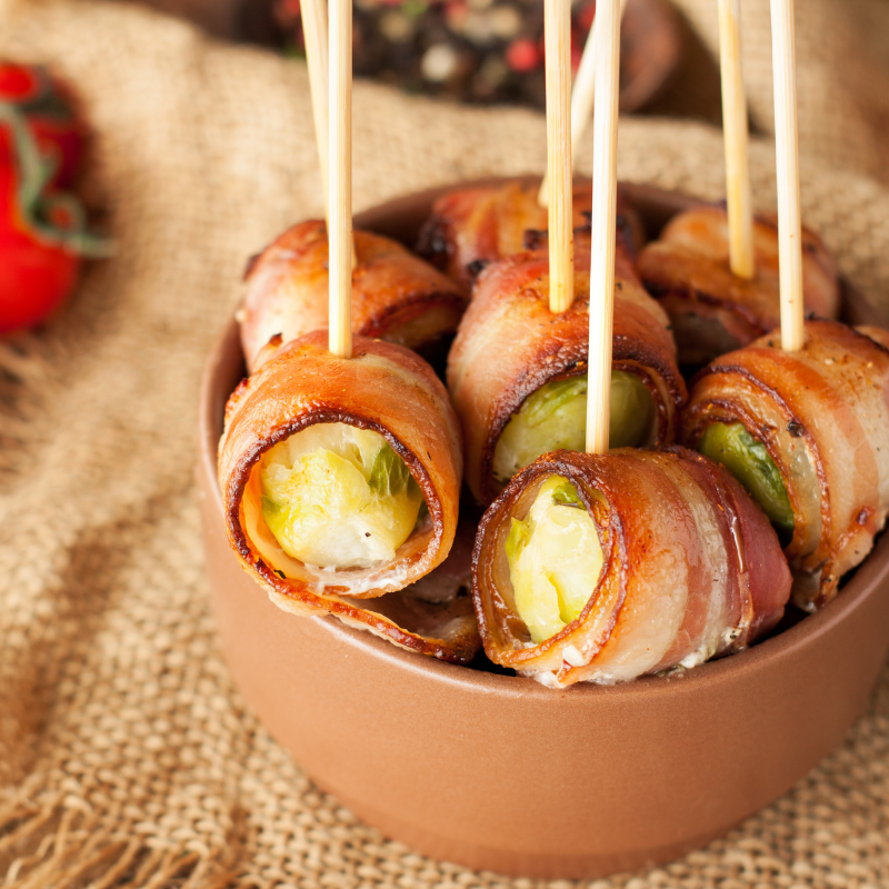 5 Ingredient Bacon Wrapped Brussels Sprouts