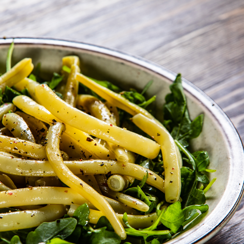 5 ingredient Yellow French Beans and Arugula