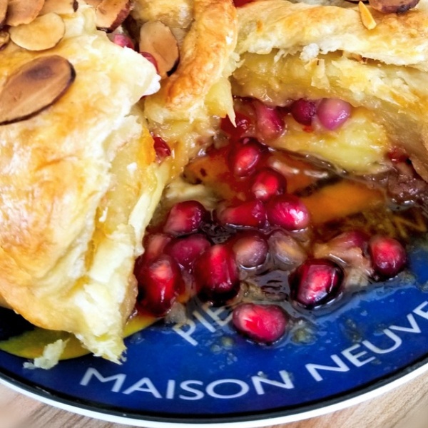 Brie & Pomegranates Wrapped in Pastry