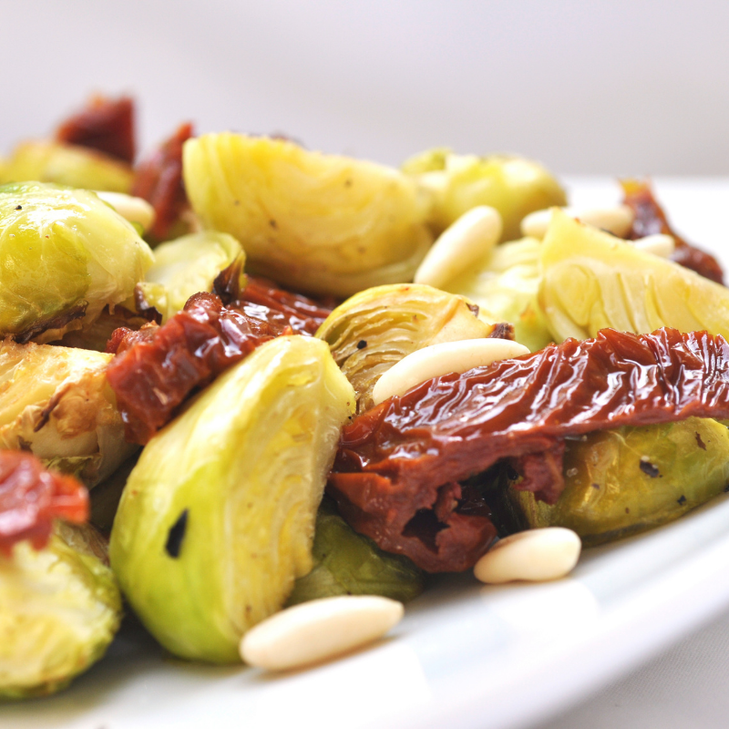 Brussels Sprouts with Sun Dried Tomatoes