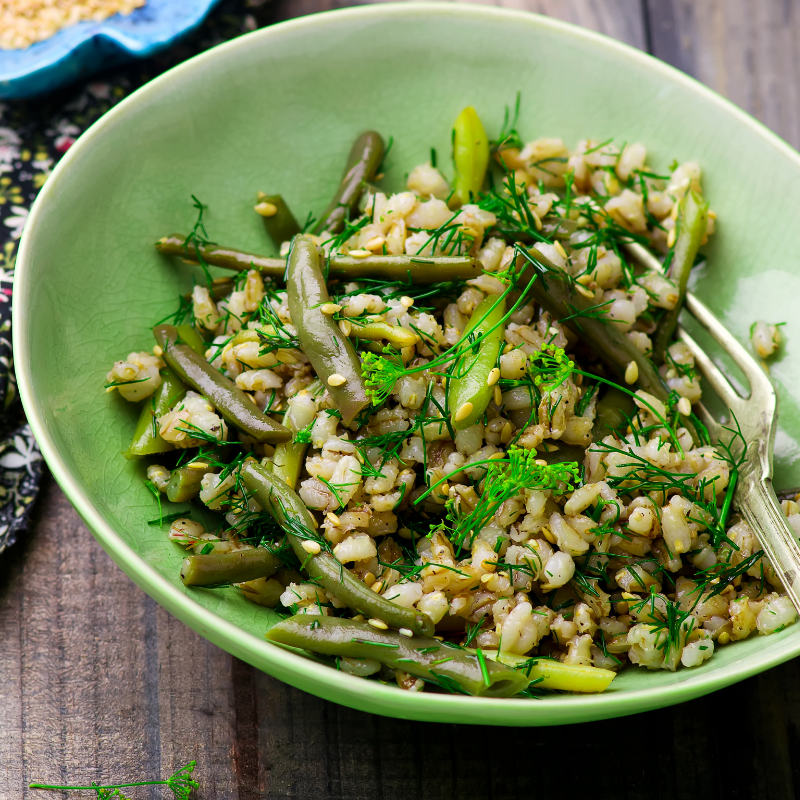 French Beans and Barley Salad
