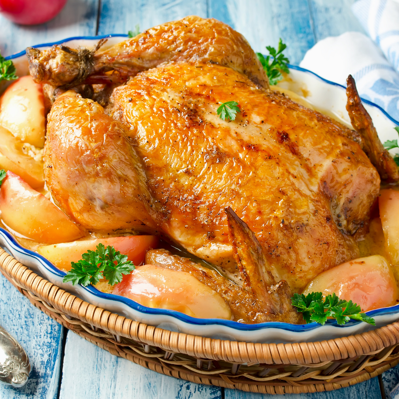 Roasted Chicken With Apples